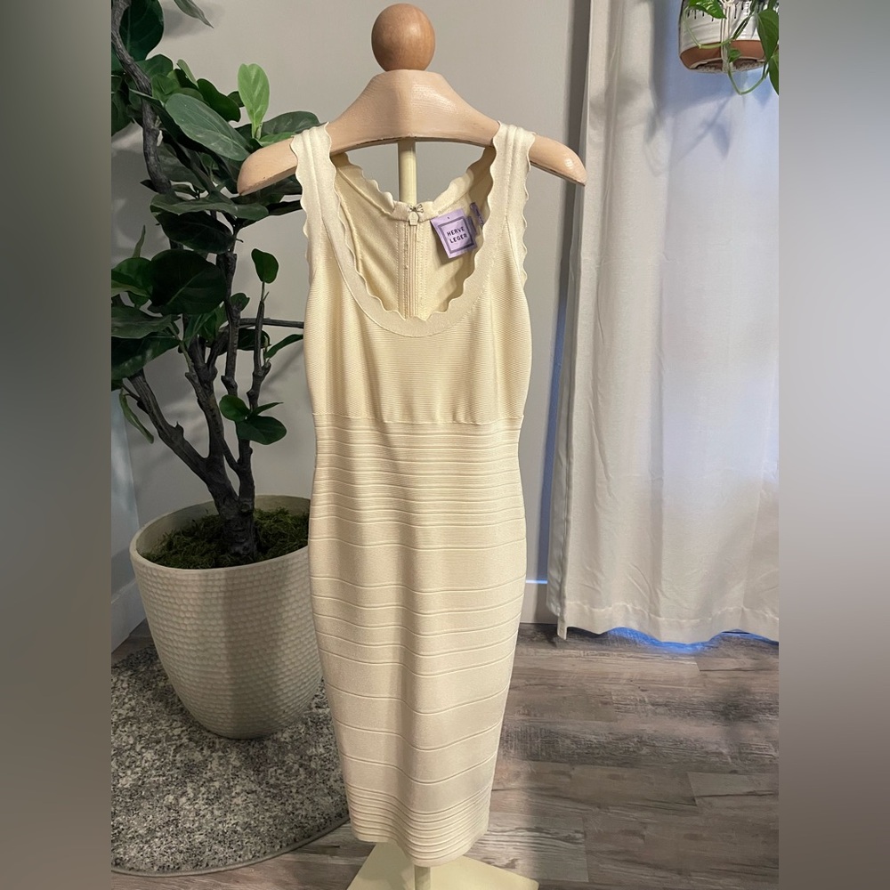 Herve Leger Scalloped Bandage Dress